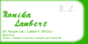 monika lambert business card